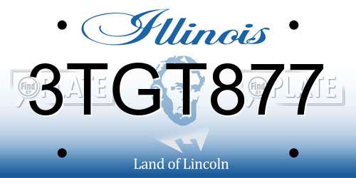 3TGT877 Illinois License Plate