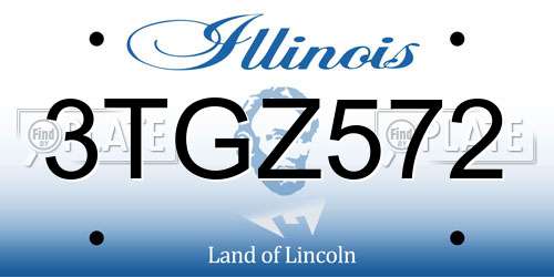 3TGZ572 Illinois License Plate