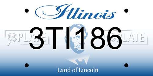 3TI186 Illinois License Plate