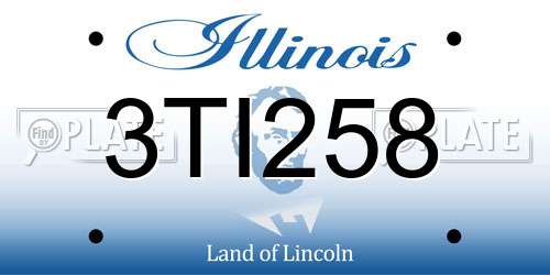 3TI258 Illinois License Plate