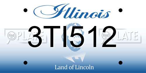 3TI512 Illinois License Plate