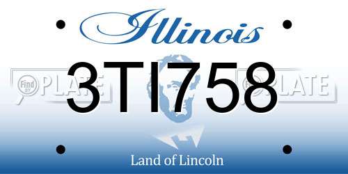 3TI758 Illinois License Plate