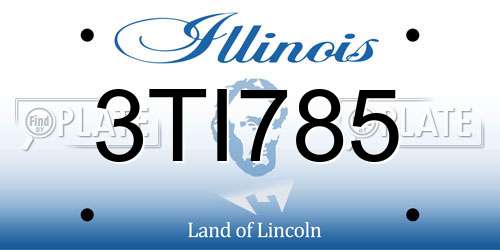 3TI785 Illinois License Plate