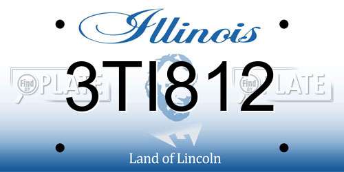 3TI812 Illinois License Plate