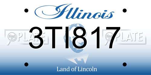 3TI817 Illinois License Plate