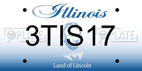 3TIS17 Illinois License Plate