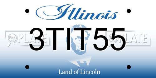 3TIT55 Illinois License Plate