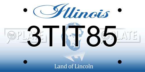 3TIT85 Illinois License Plate