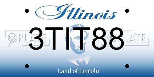 3TIT88 Illinois License Plate