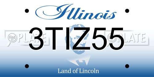 3TIZ55 Illinois License Plate