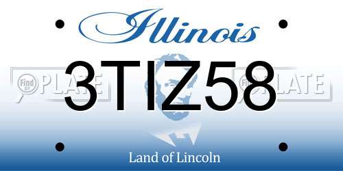 3TIZ58 Illinois License Plate