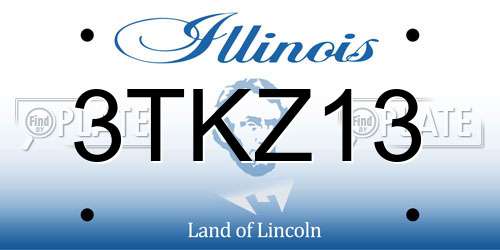 3TKZ13 Illinois License Plate