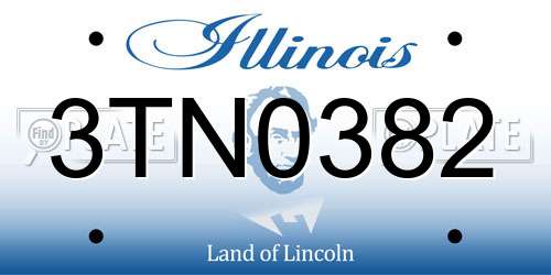 3TN0382 Illinois License Plate