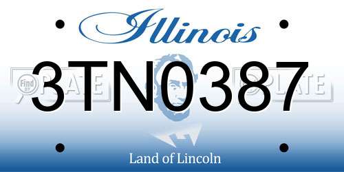 3TN0387 Illinois License Plate