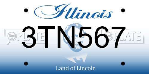 3TN567 Illinois License Plate