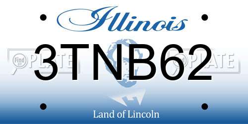 3TNB62 Illinois License Plate