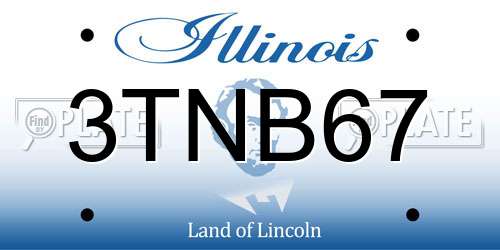3TNB67 Illinois License Plate