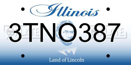 3TNO387 Illinois License Plate