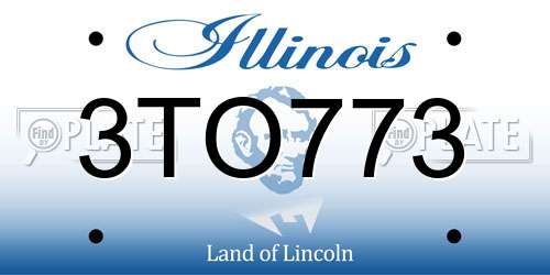 3TO773 Illinois License Plate