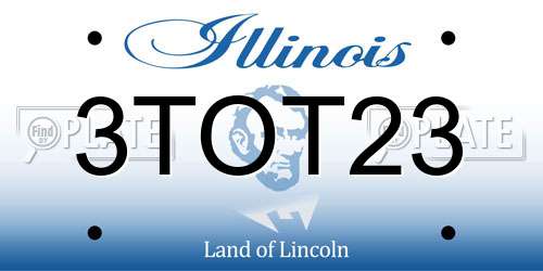 3TOT23 Illinois License Plate