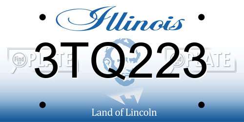3TQ223 Illinois License Plate
