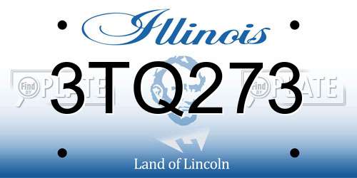 3TQ273 Illinois License Plate