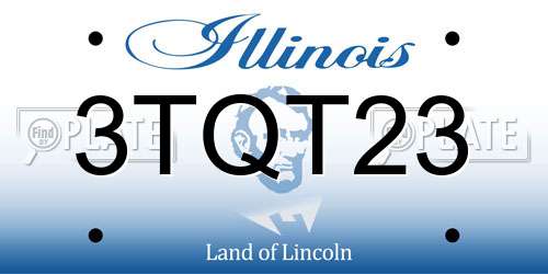 3TQT23 Illinois License Plate