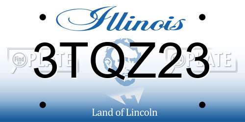 3TQZ23 Illinois License Plate
