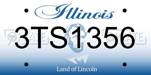 3TS1356 Illinois License Plate