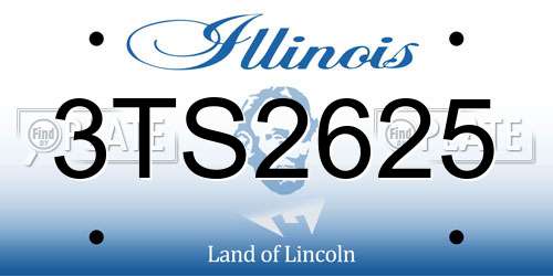 3TS2625 Illinois License Plate