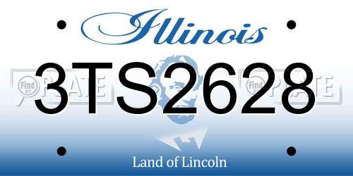 3TS2628 Illinois License Plate