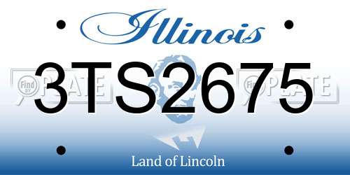 3TS2675 Illinois License Plate