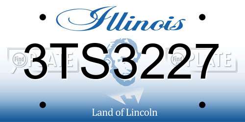 3TS3227 Illinois License Plate