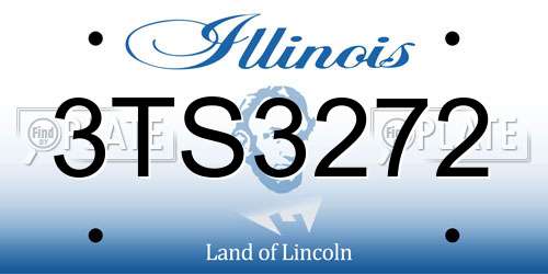 3TS3272 Illinois License Plate