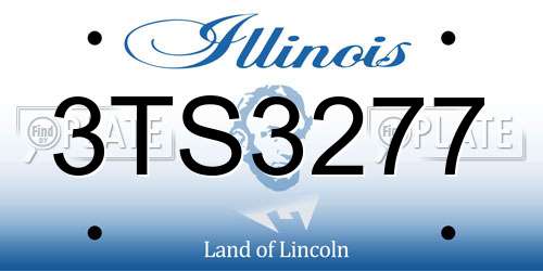 3TS3277 Illinois License Plate