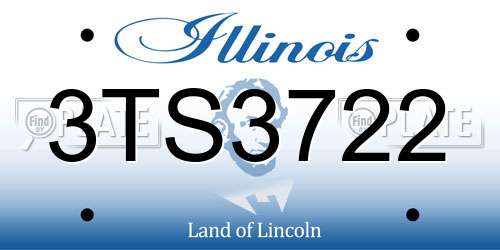 3TS3722 Illinois License Plate