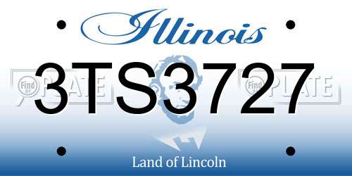 3TS3727 Illinois License Plate