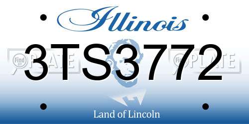 3TS3772 Illinois License Plate