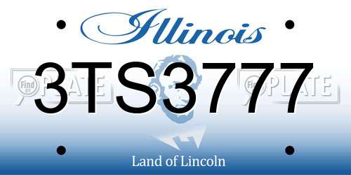 3TS3777 Illinois License Plate
