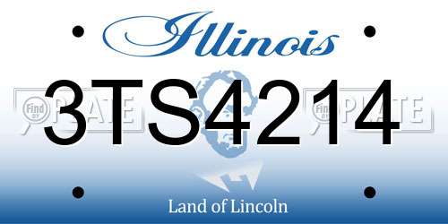3TS4214 Illinois License Plate