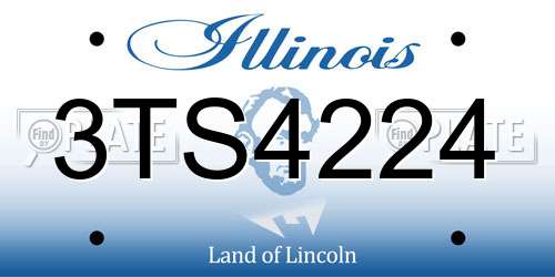 3TS4224 Illinois License Plate