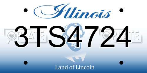 3TS4724 Illinois License Plate