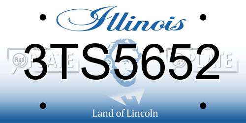 3TS5652 Illinois License Plate