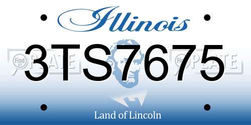 3TS7675 Illinois License Plate