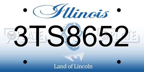 3TS8652 Illinois License Plate