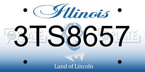 3TS8657 Illinois License Plate