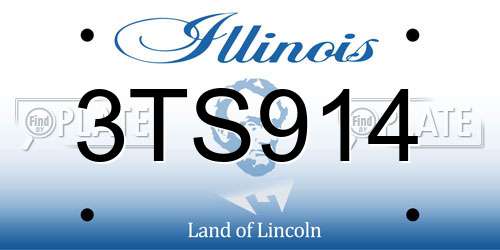 3TS914 Illinois License Plate