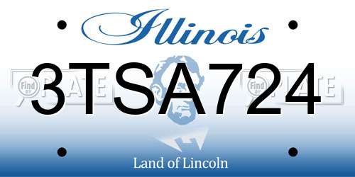 3TSA724 Illinois License Plate