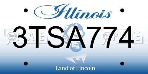 3TSA774 Illinois License Plate