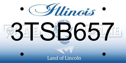 3TSB657 Illinois License Plate